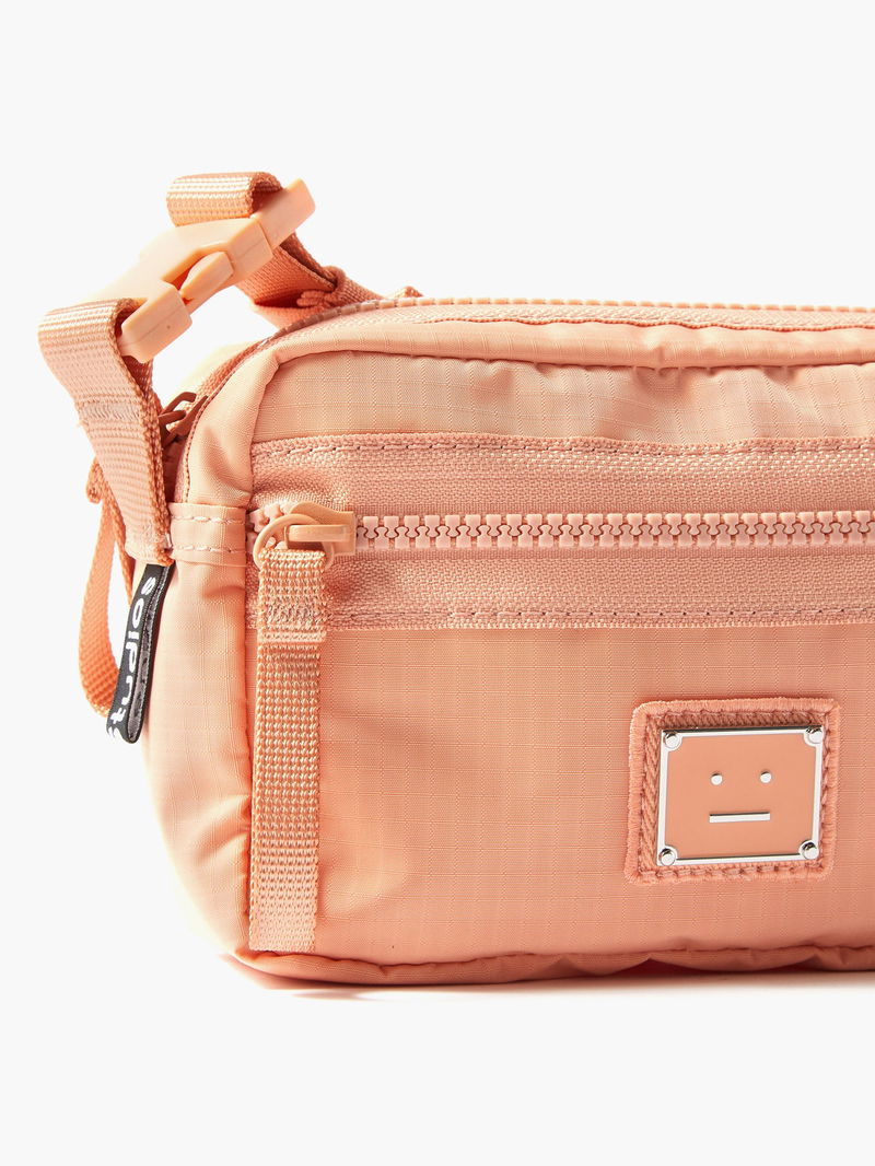 ACNE STUDIOS Akila Face-Plaque Canvas Cross-Body Bag endource