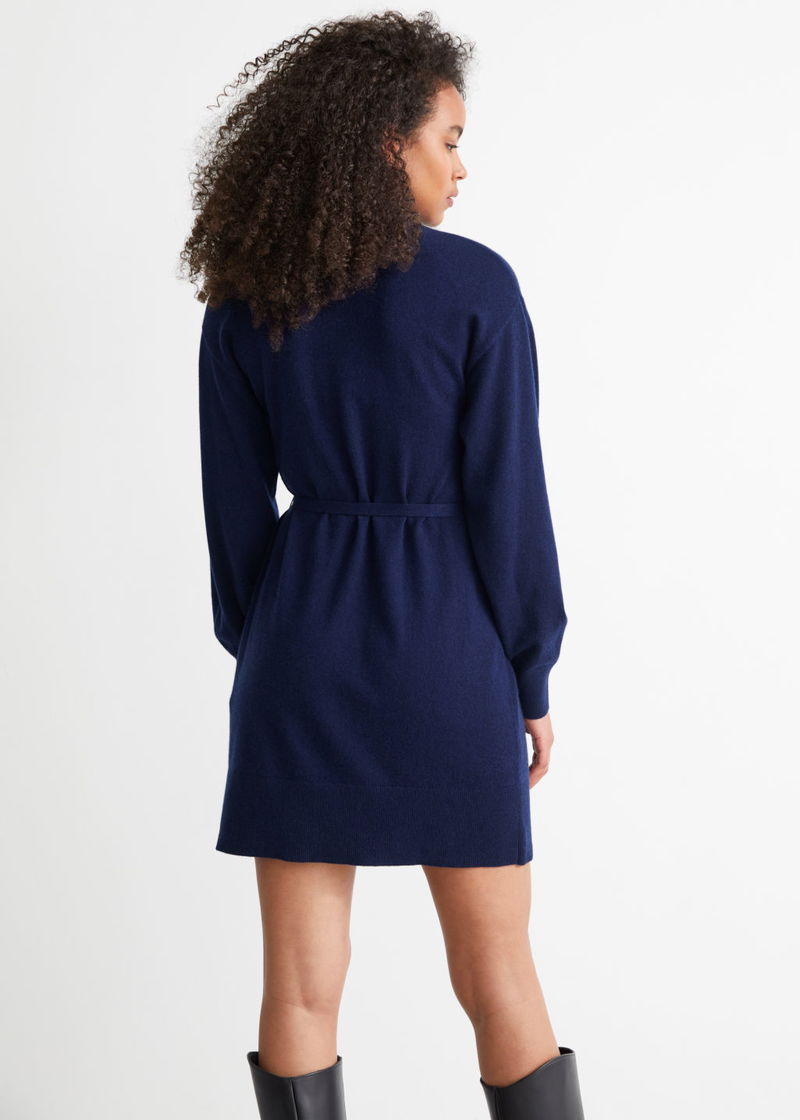 & OTHER STORIES Belted Cashmere Mini Dress | endource