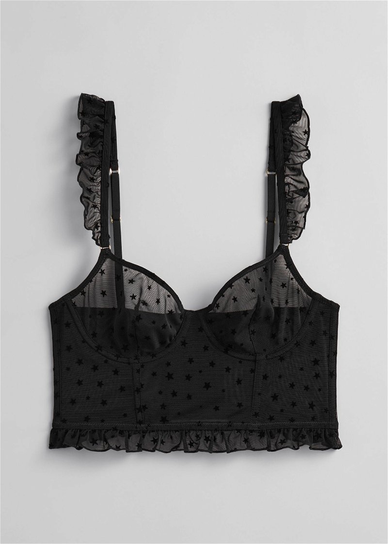  Other Stories lace bustier in black