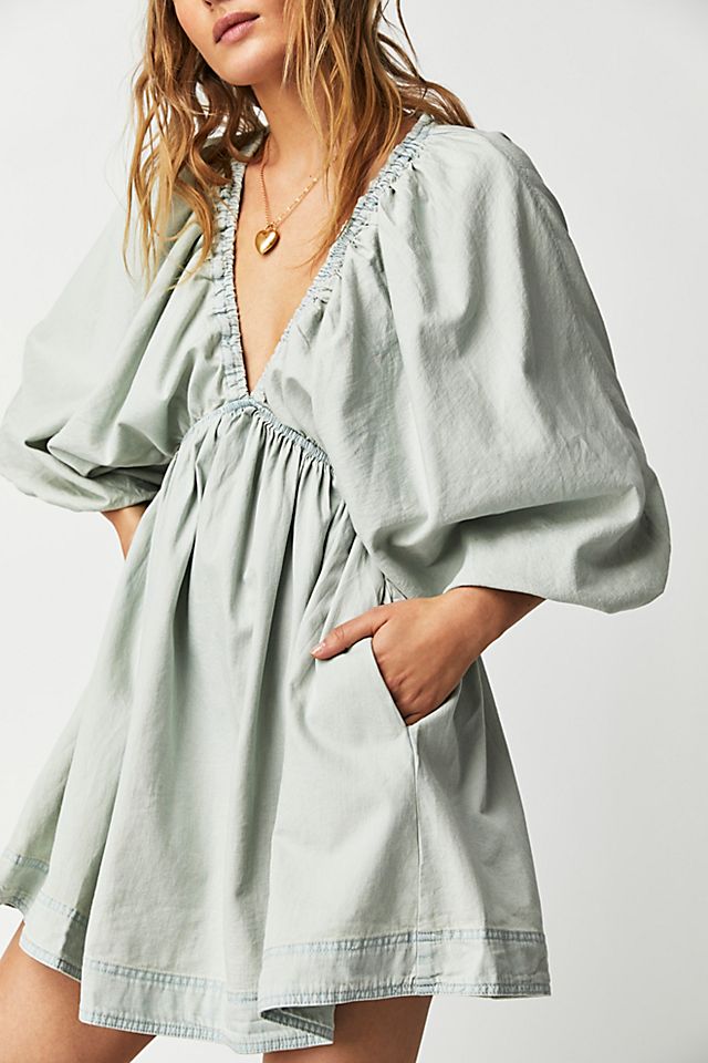 white christmas dresses Free People Sonora Denim Mini Dress main image 0
