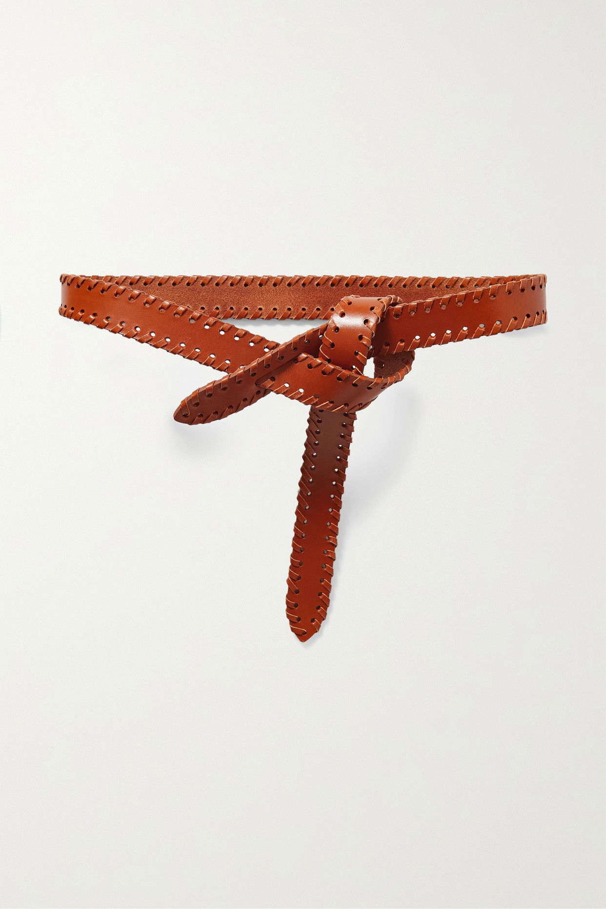 ISABEL MARANT Lecce Whipstitched Leather Belt | endource