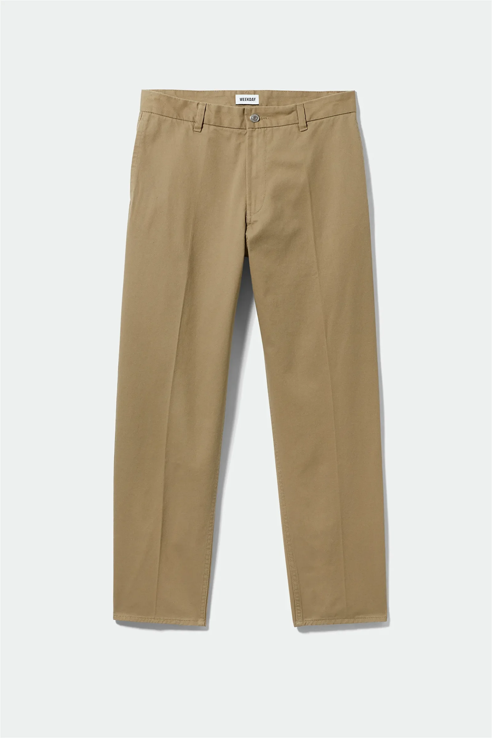 WEEKDAY Tony Tapered Cropped Chinos in Dark beige | Endource