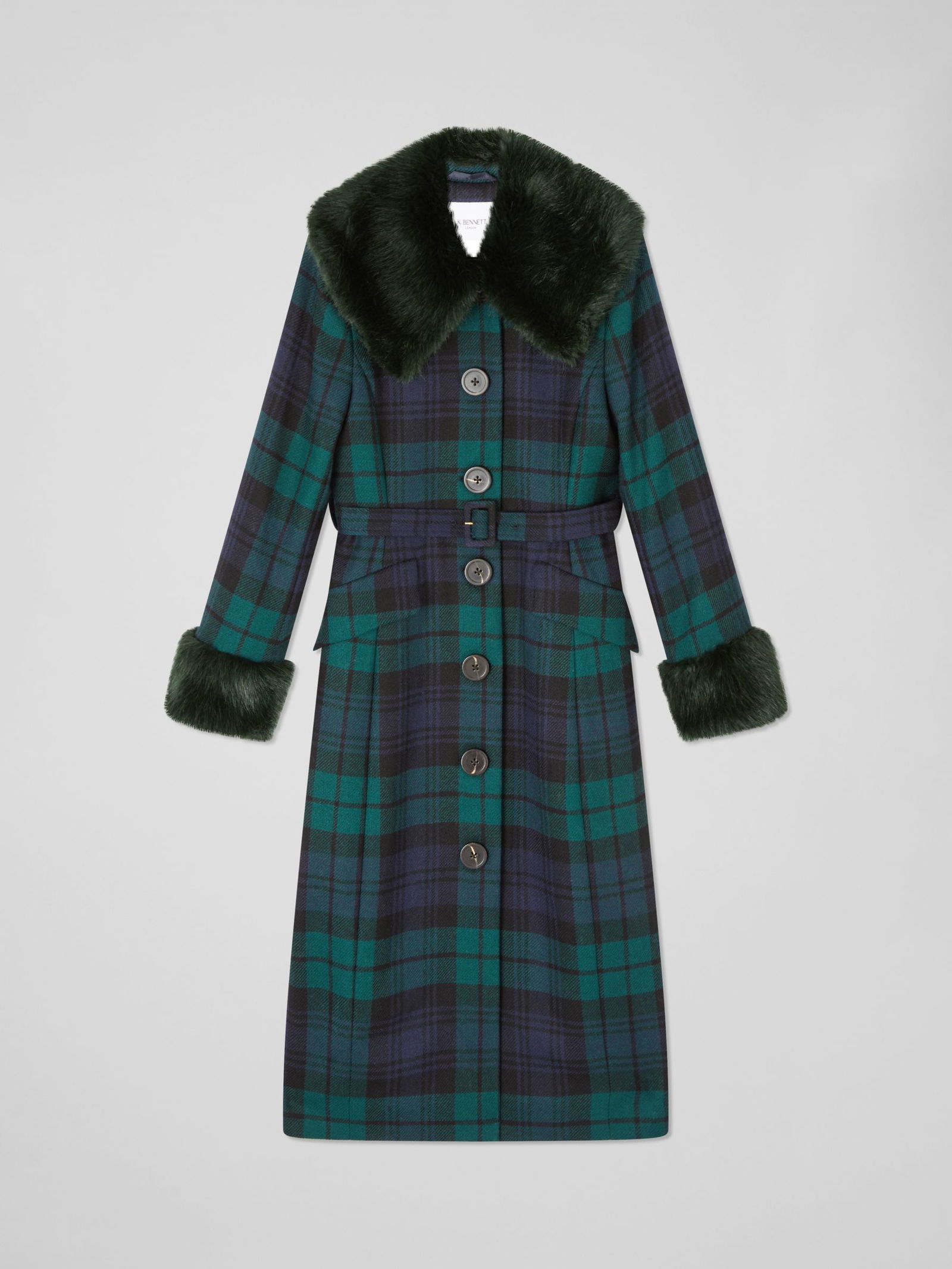 Derry Tartan Wool Coat