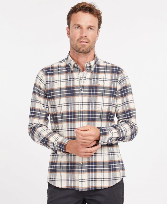 Barbour flannel shirt, man wearing it