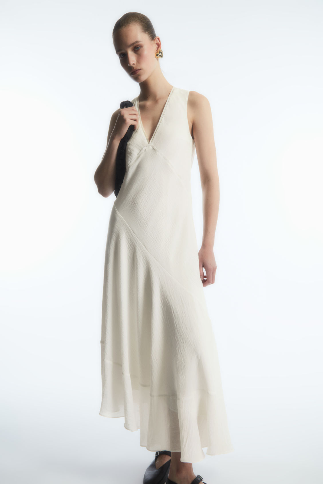 COS Floaty Asymmetric Midi Dress | endource