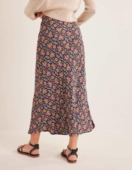 chinese dress ladies Ivy Linen Midi Dress-Summer Blue Chambray