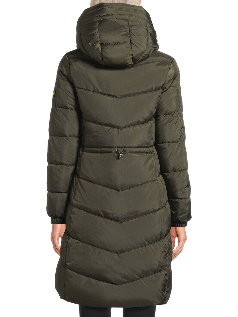 BARBOUR INTERNATIONAL Longline Boston Quilted Jacket in Envy | Endource