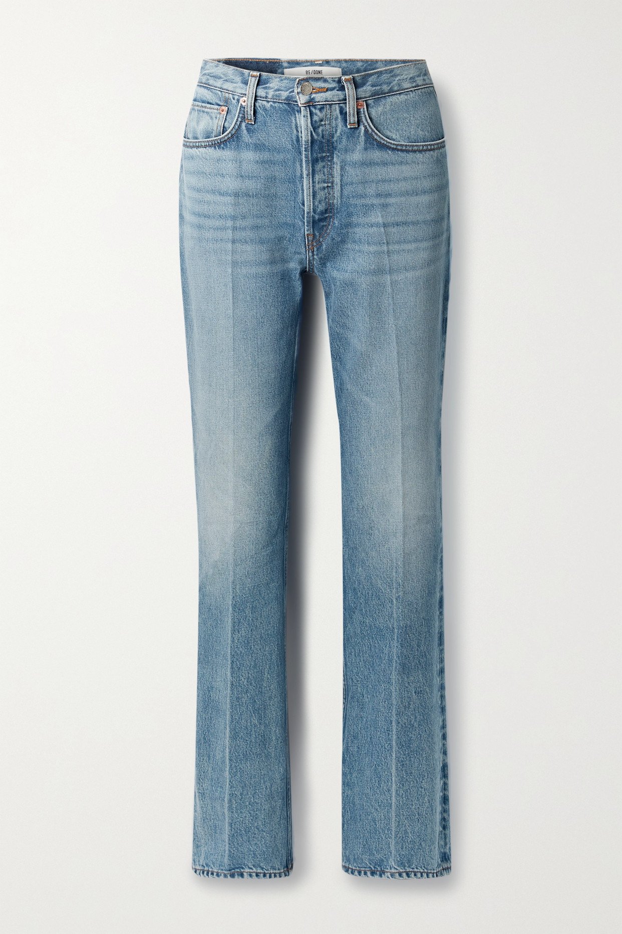 Redone 70s High-Rise Bootcut Jeans in Blue | Endource