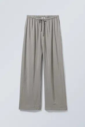 Weekday Mia linen mix pants in off white