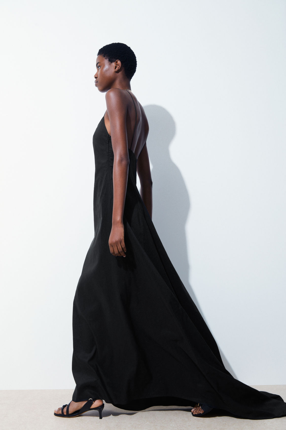 COS The V-Neck Linen Maxi Dress | endource