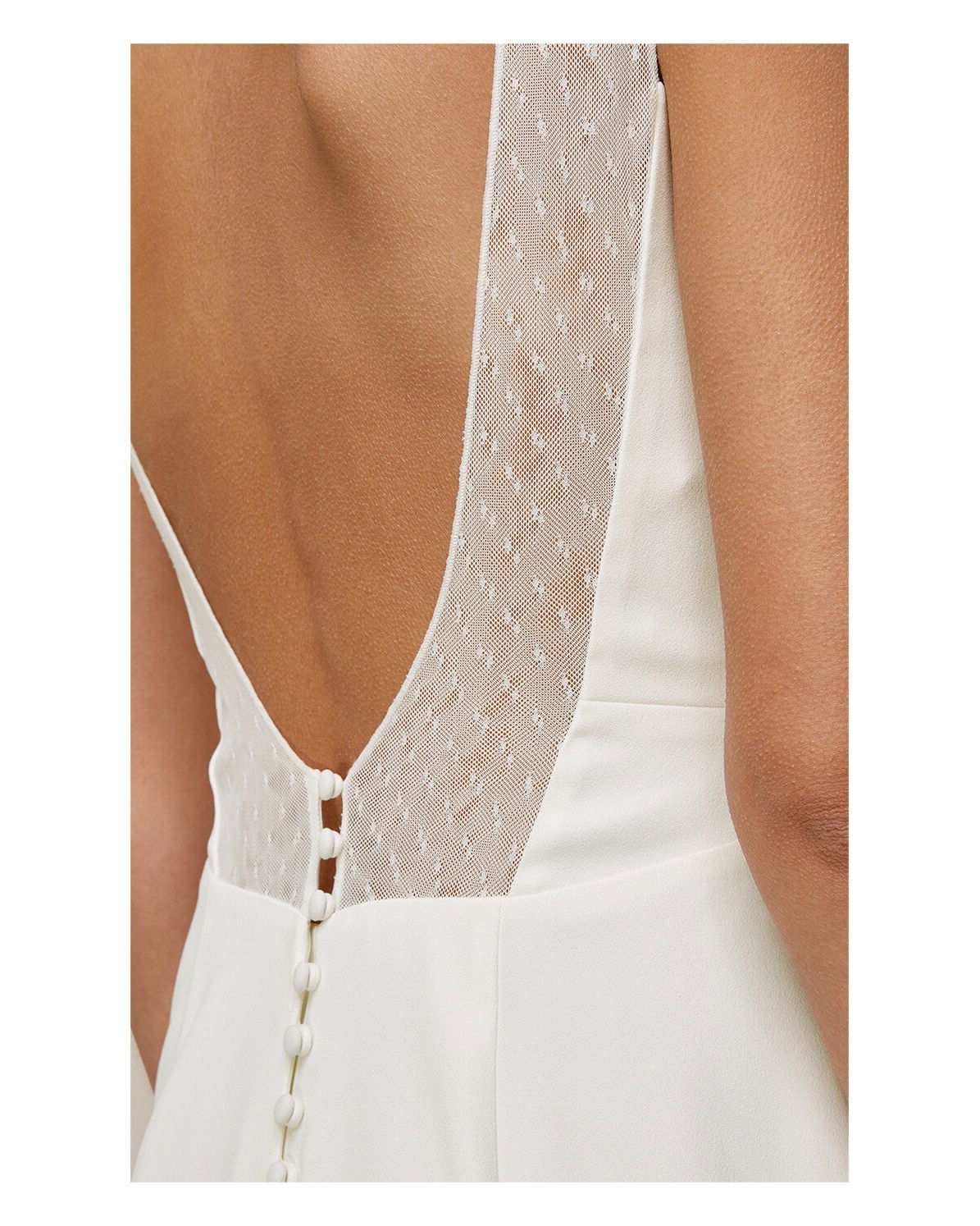 WHISTLES Mia Square Neck Wedding Dress | endource