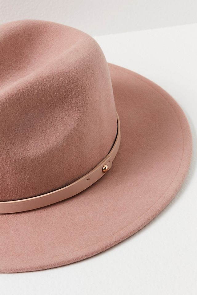 Free People Wythe Leather Band Felt Hat Free People Wythe Leather Band Felt Hat One Size Black  main image 3