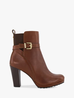 ALAIA Cutout Leather Buckle Ankle Boots