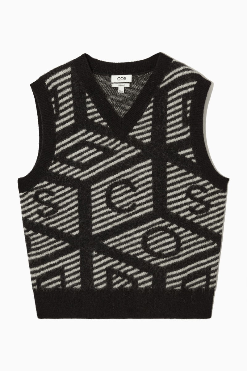 men jacquard alpaca vest mens