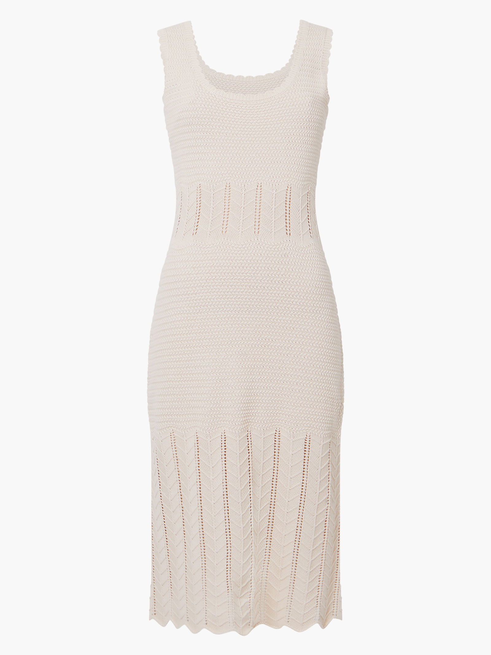 FRENCH CONNECTION Nellis Crochet Scallop Dress | endource FRENCH CONNECTION Nellis Crochet Scallop Dress | endource