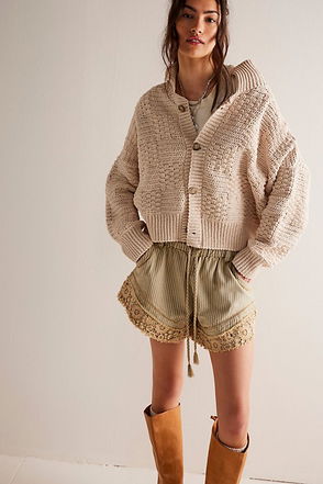 beige shorts