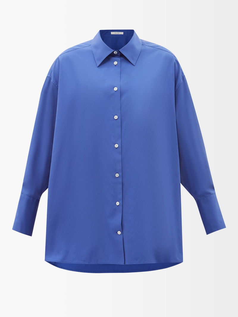 THE ROW Lulu Cotton-Poplin Shirt | endource THE ROW Lulu Cotton-Poplin Shirt | endource