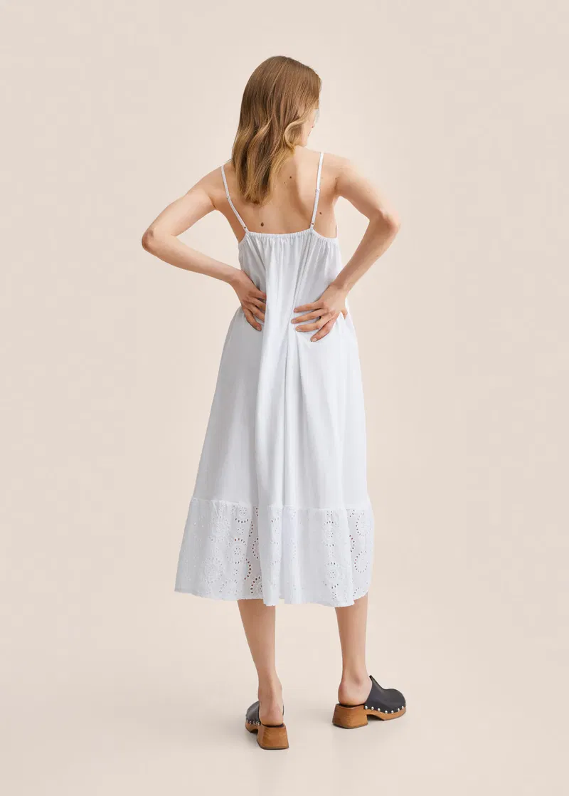 MANGO Openwork Cotton Dress | endource