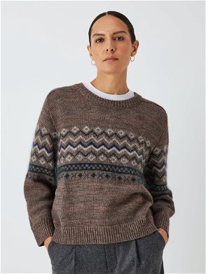 Jacquard Animal Print Sweater - Brown - Sweaters - & Other Stories