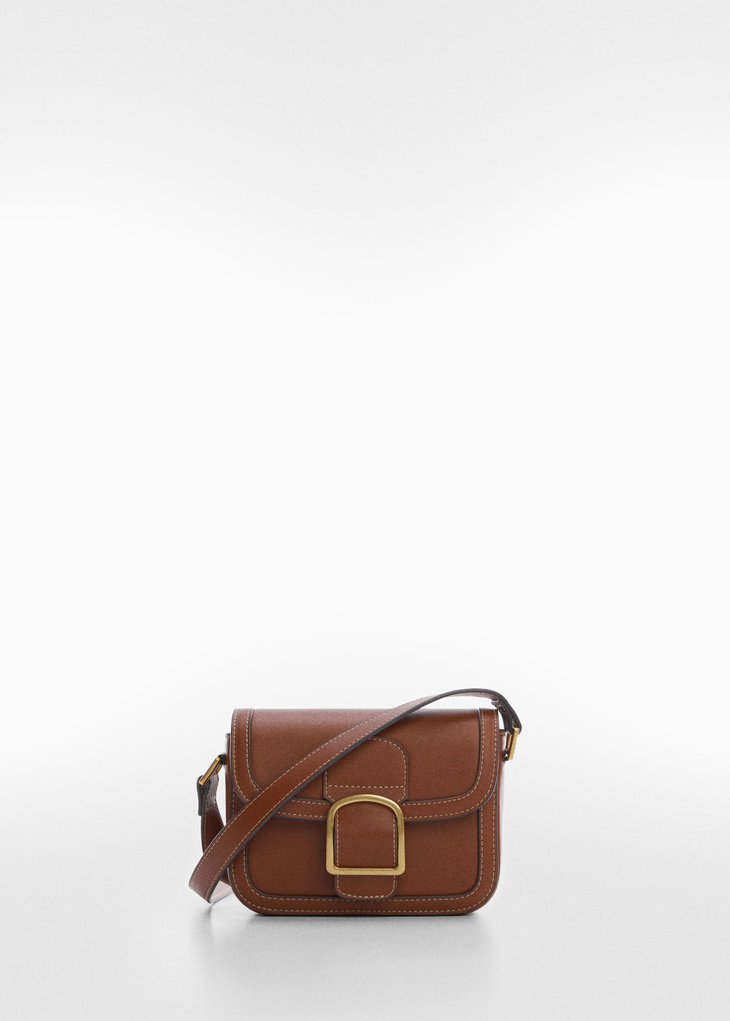 Mango Buckle Detail Cross Body Bag, Brown, Brown at John Lewis