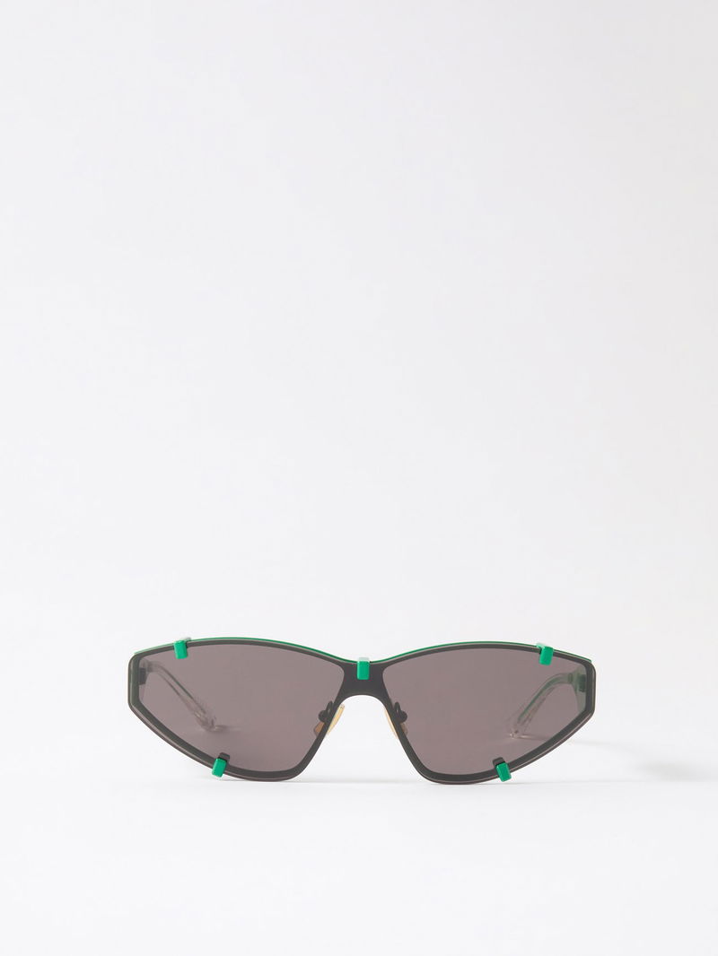 Black Ribbon-logo cat-eye acetate sunglasses