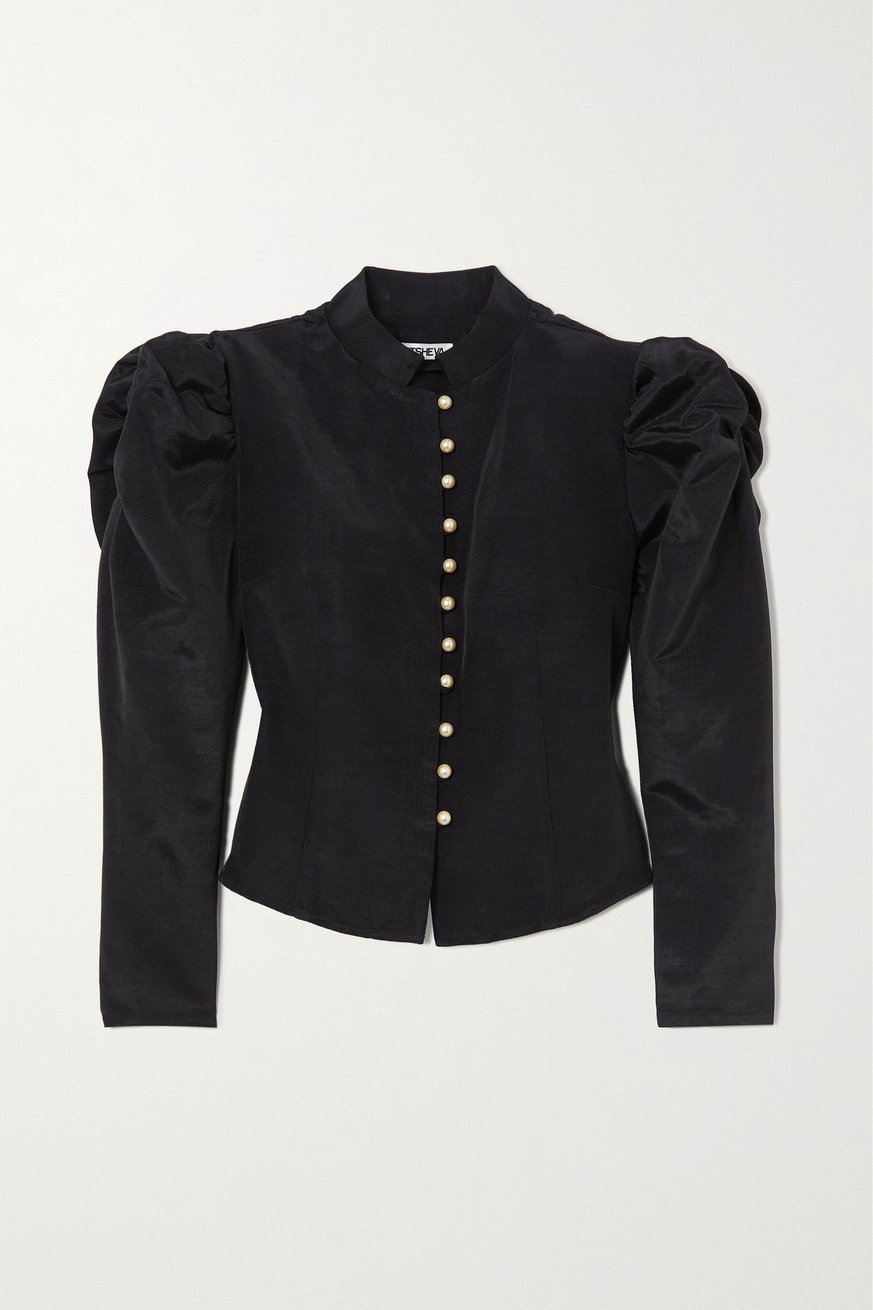 1163 Felicia Black Velvet Corset Blouse - POEM