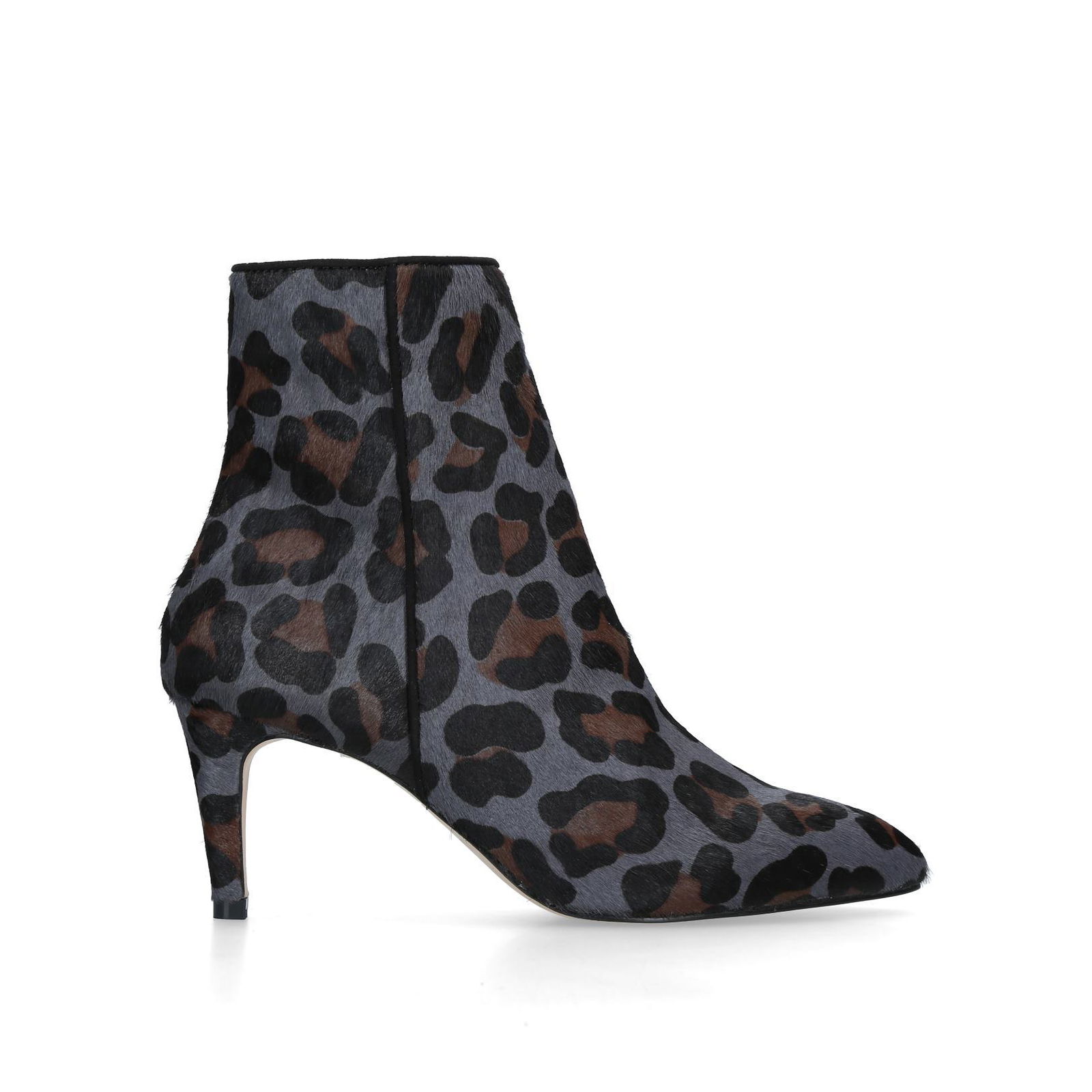 grey leopard print ankle boots