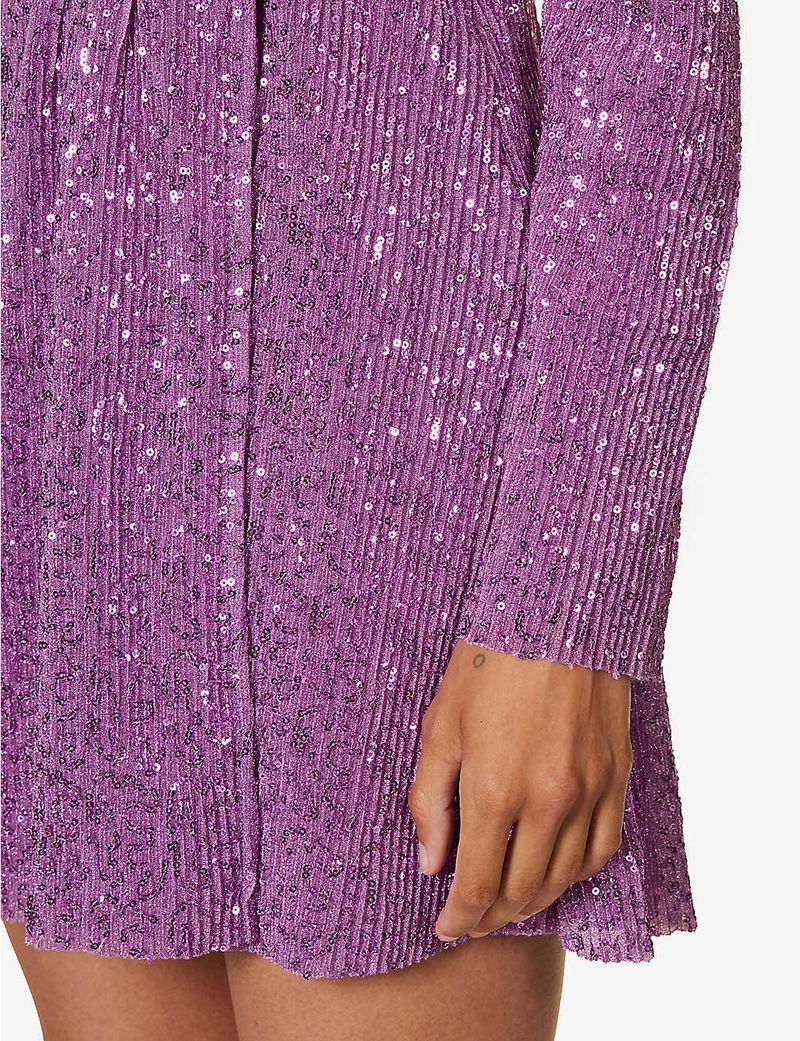 STINE GOYA Noelia Sequin-Embellished Mini Dress | endource