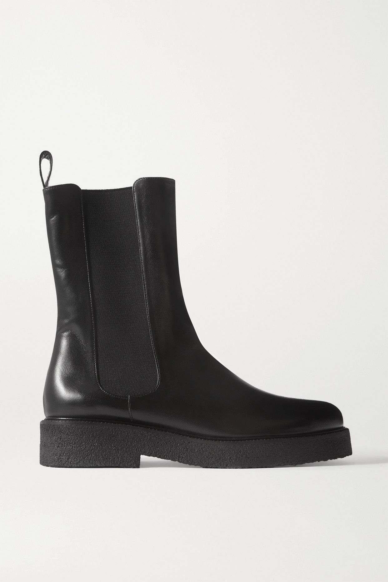 STAUD Palamino Leather Chelsea Boots in Black | Endource