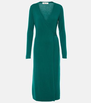 DIANE VON FURSTENBERG Astrid Wool And Cashmere Wrap Midi Dress in