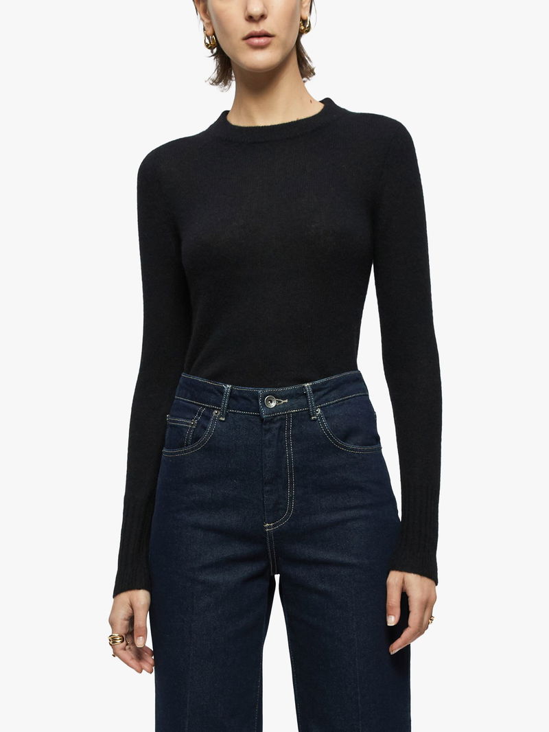 Jigsaw Cloud Cashmere Roll Neck Jumper, Charcoal at John Lewis & Partners