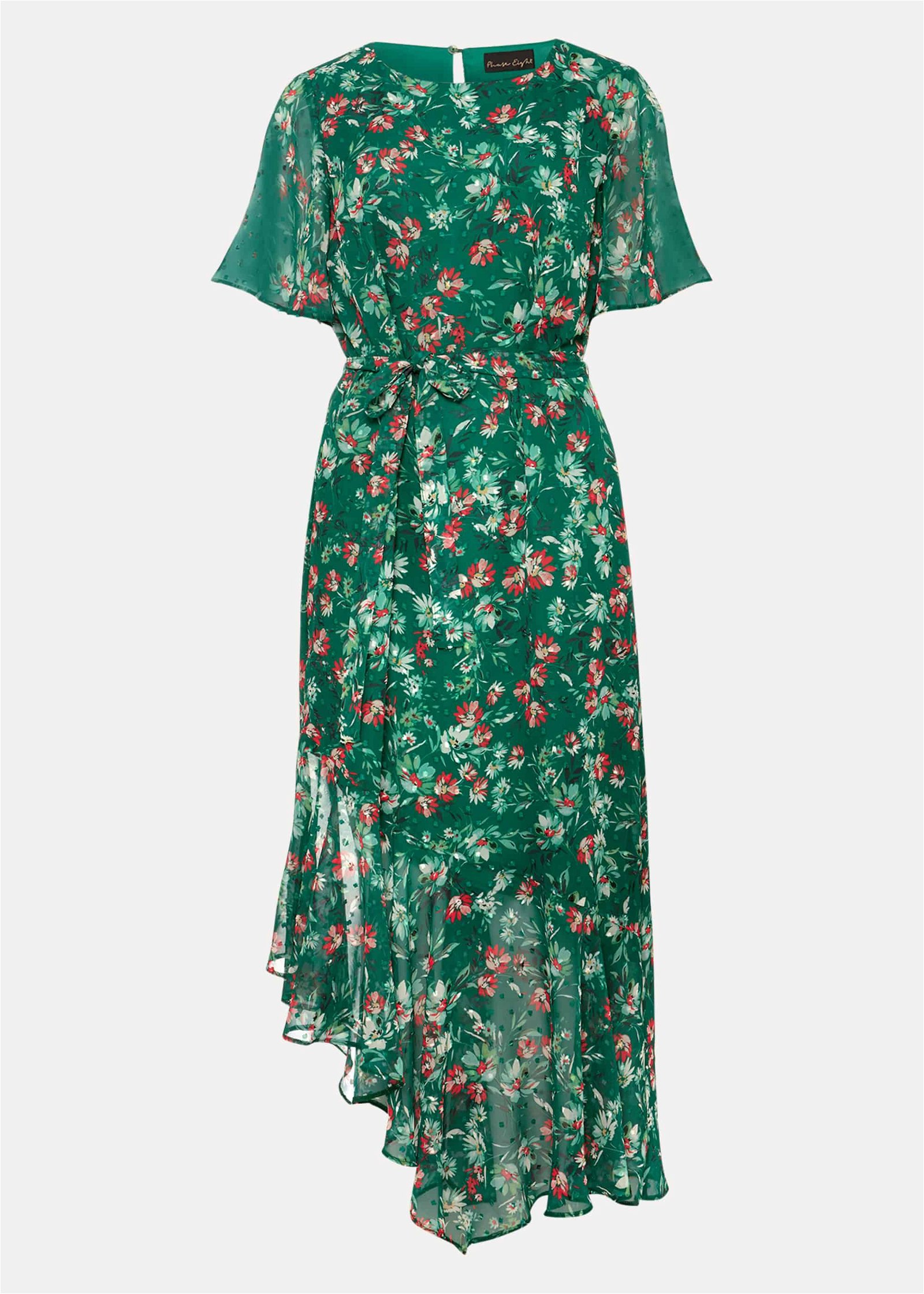 Phase Eight Indiana Floral Maxi Dress, Pine Green/Multi