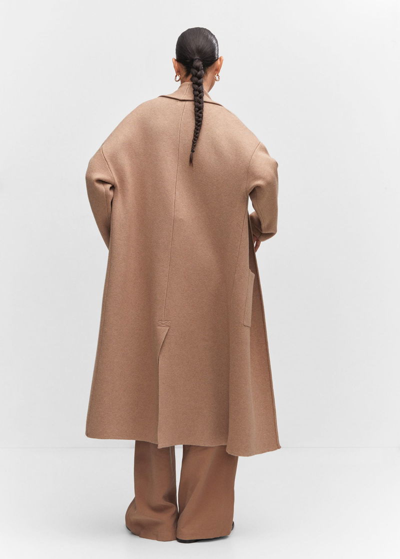 MANGO Oversized Knitted Coat With Pockets | Endource 