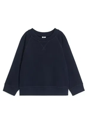 Indigo French Terry Sweatshirt - Washed Blue Indigo