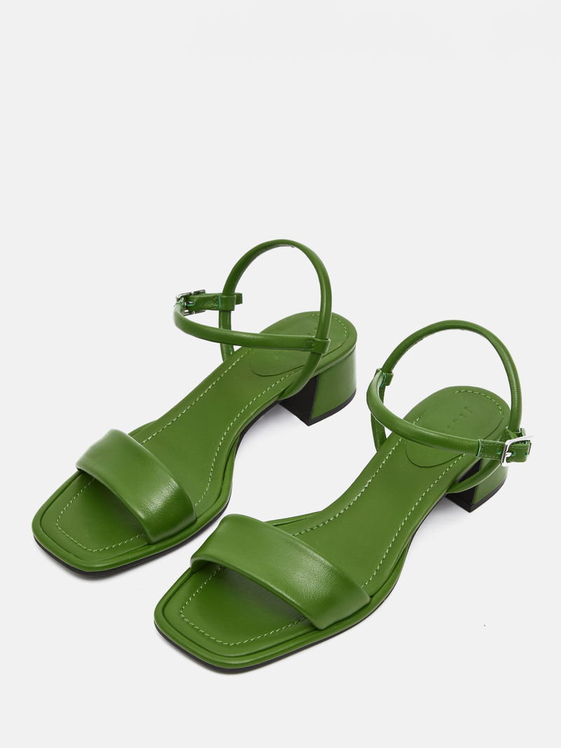 JIGSAW Adel Block Heel Leather Sandals endource