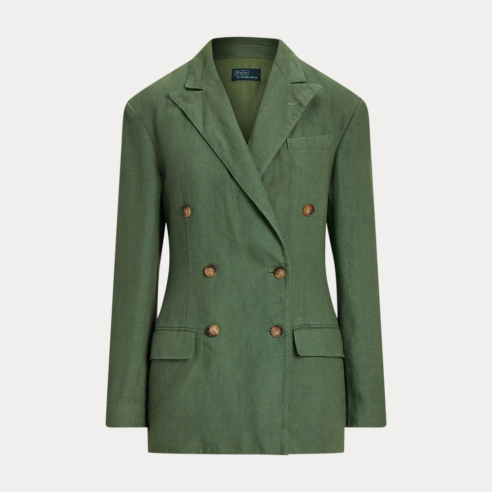 POLO RALPH LAUREN Linen Double-Breasted Blazer endource