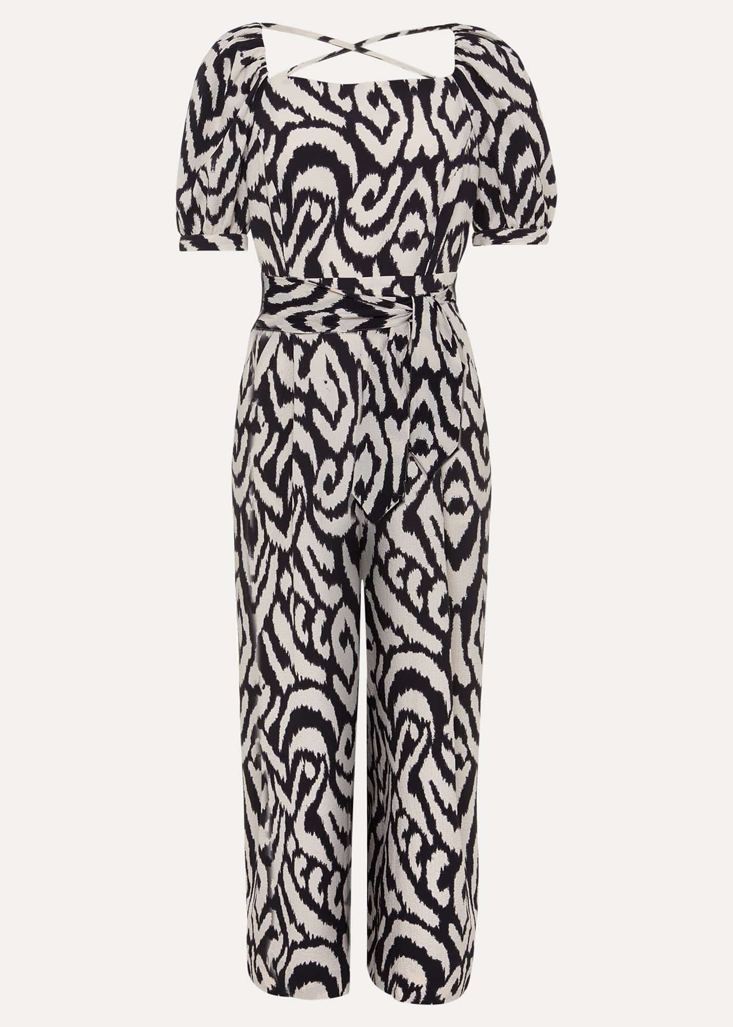 Sara Puff Sleeve Printed Jumpsuit Sara Puff Sleeve Printed Jumpsuit