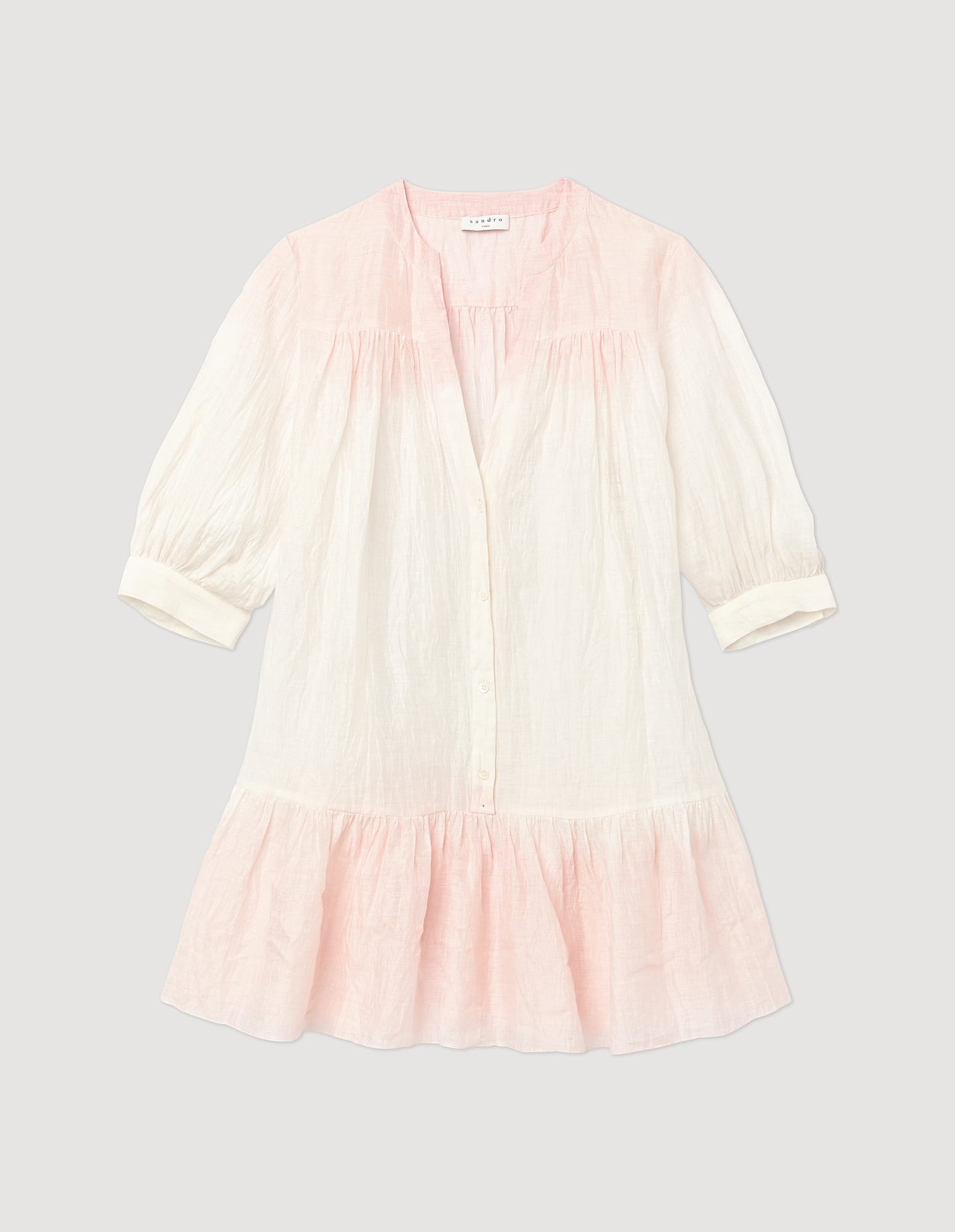 sandro tie neck dress