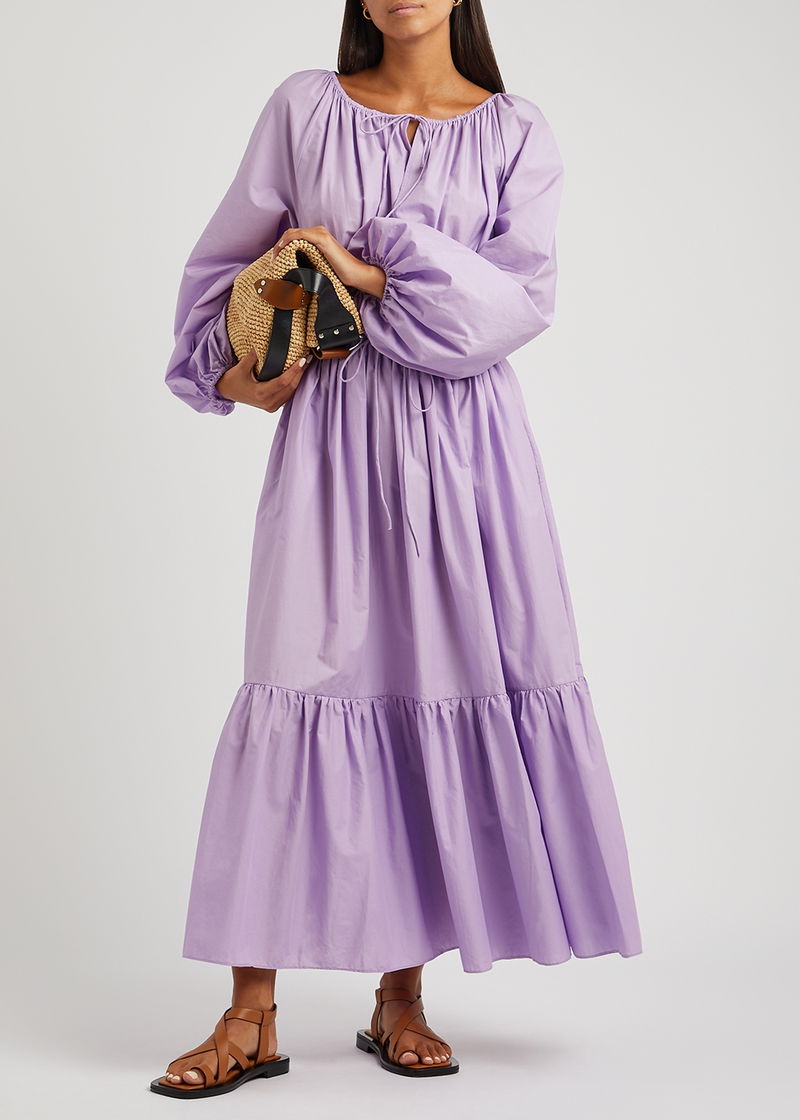matteau purple dress Matteau Relaxed Beach Tunic Dress in Violet