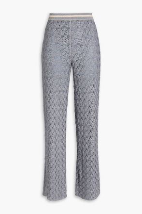 CLOSED Closed Wide-Leg Knitted Pants in Dark Night