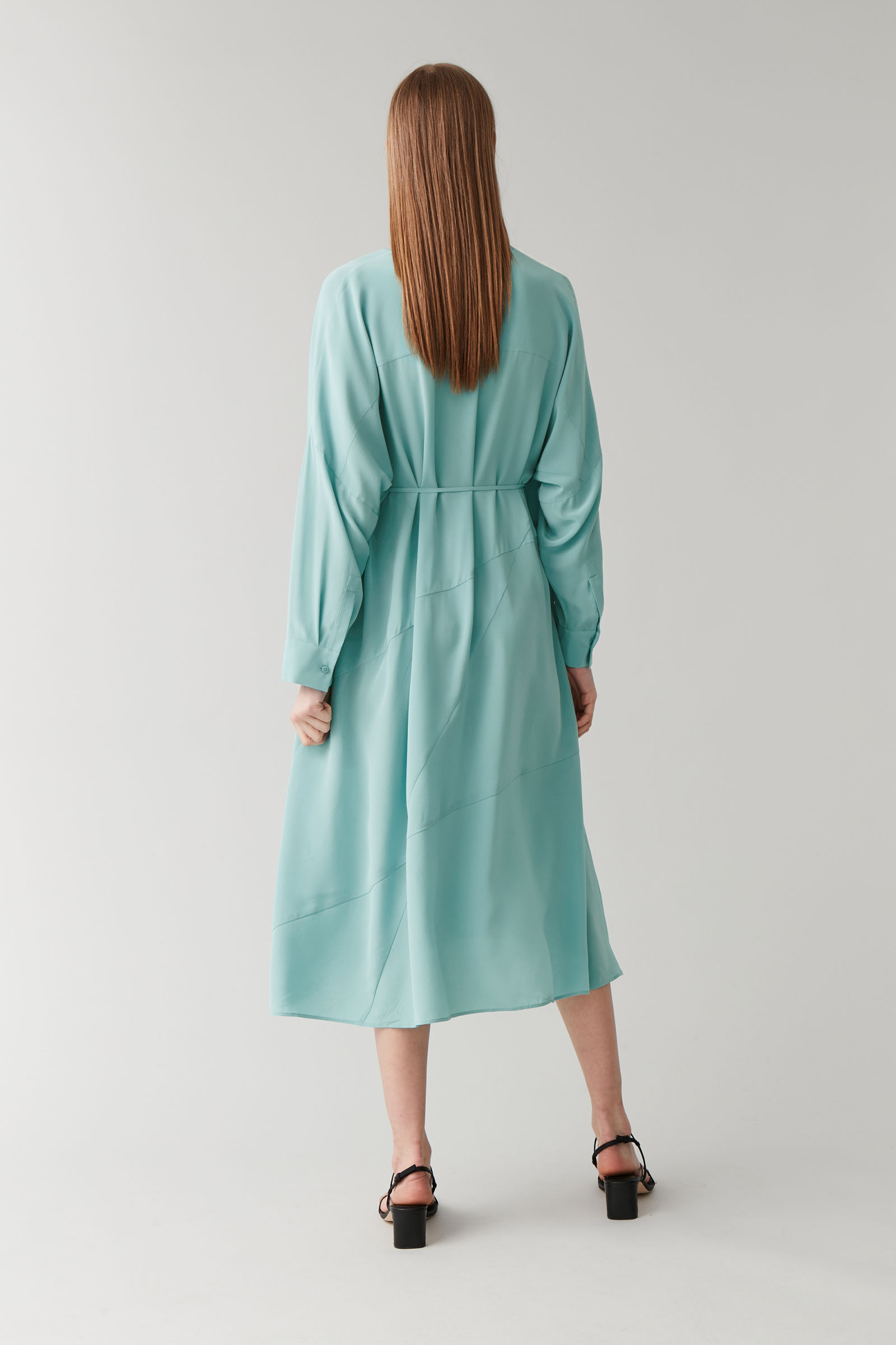 cos silk wrap dress Cos Wrap-Front Silk Maxi Dress In Black - 20% Off