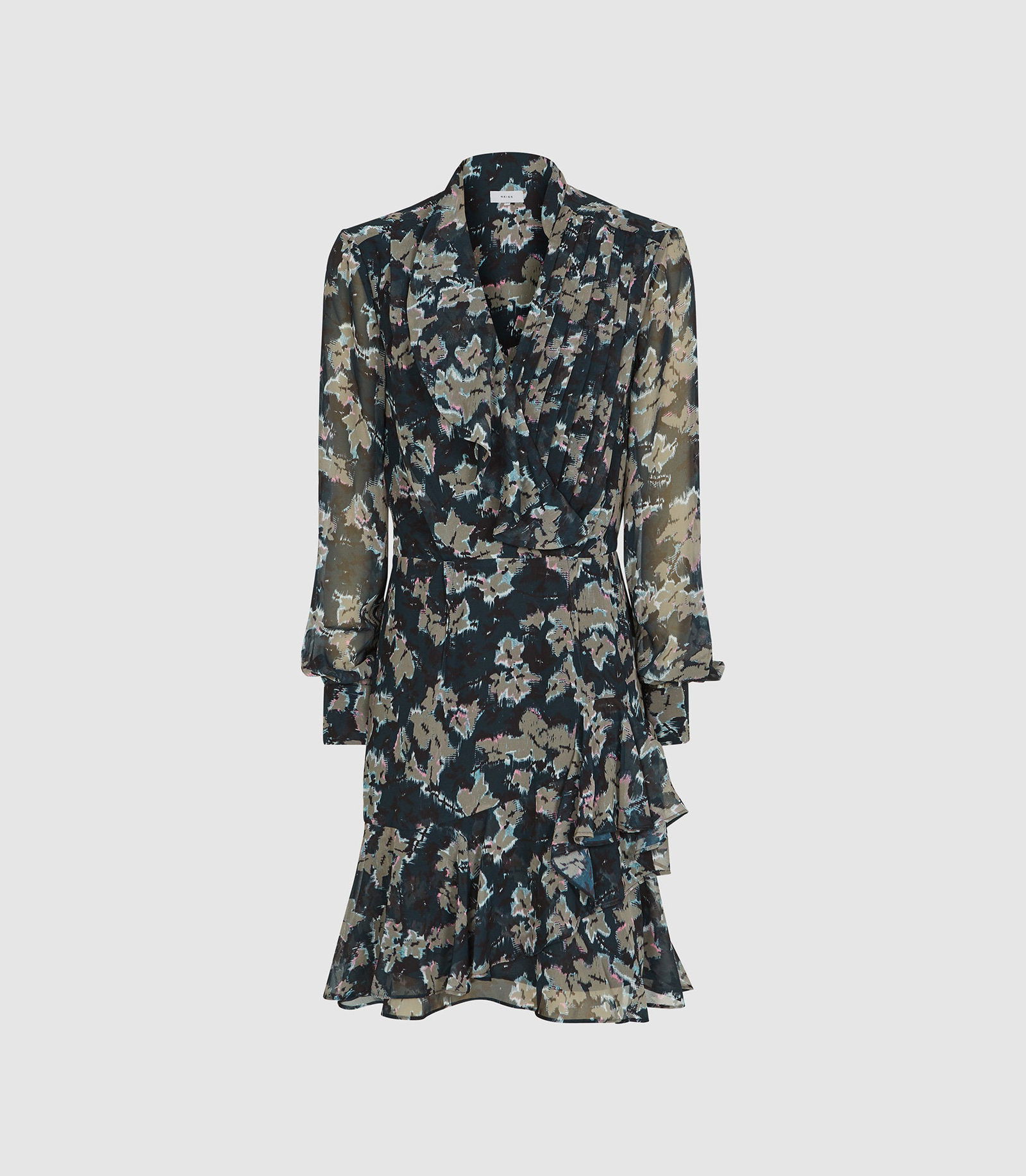 NEW Reiss Marseille Floral Ruffle Dress Size 2