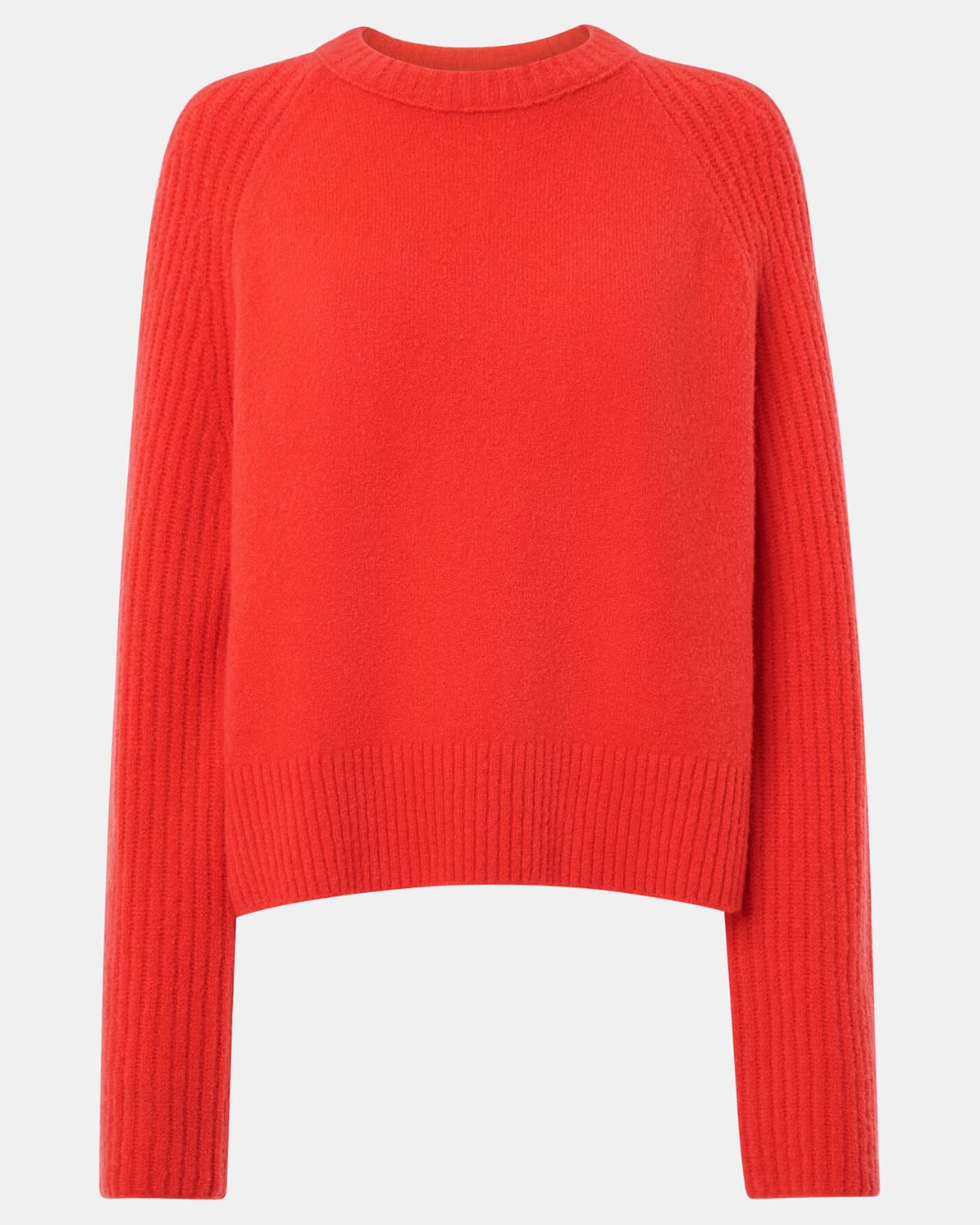 WHISTLES Anna Wool Mix Crew Knit in Red Endource