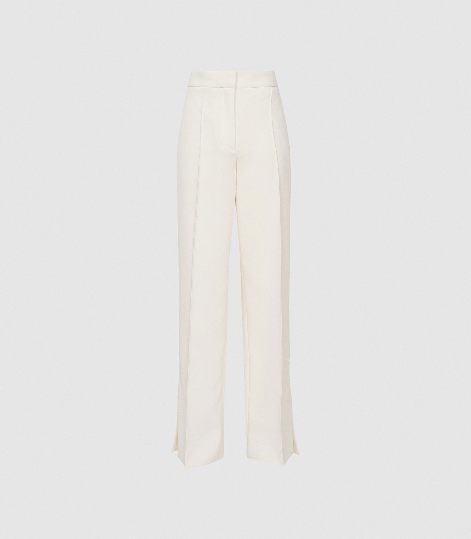 Reiss Leah Wide Leg Tailored Pintuck pants 240$ size US 6 UK 10 in white  (ivory)