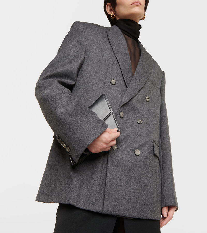 Double-Breasted Wool Blazer endource