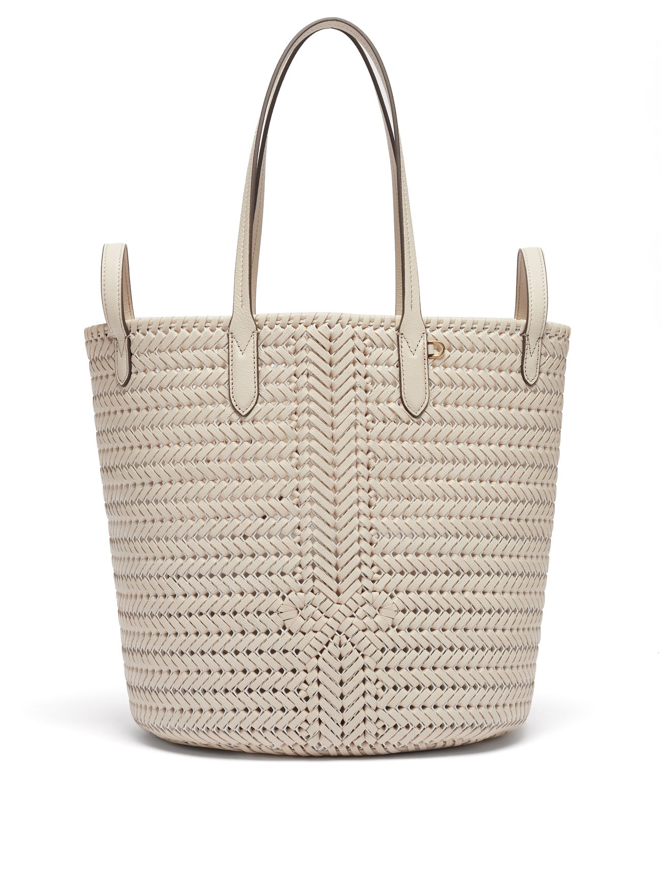 ANYA HINDMARCH The Neeson Small Two-way woven-Leather Tote Bag 