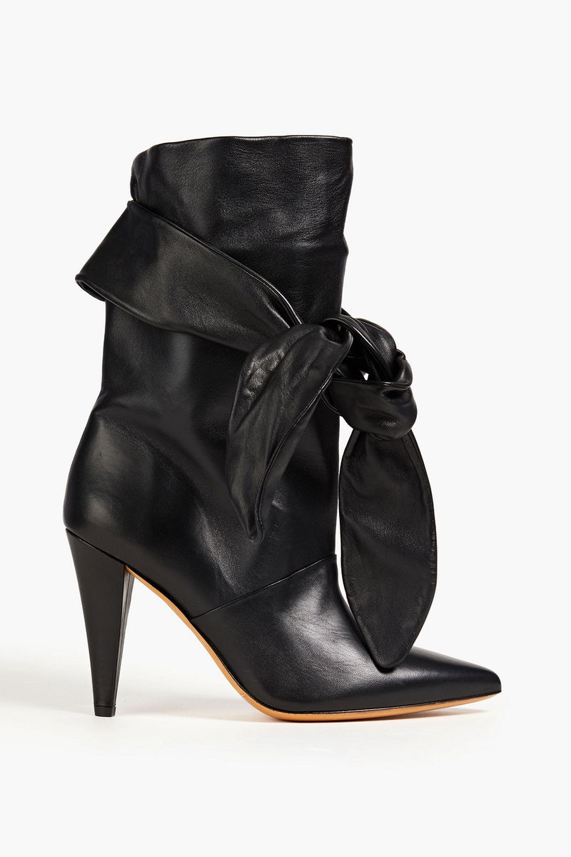 IRO Nori Knotted Leather Ankle Boots endource