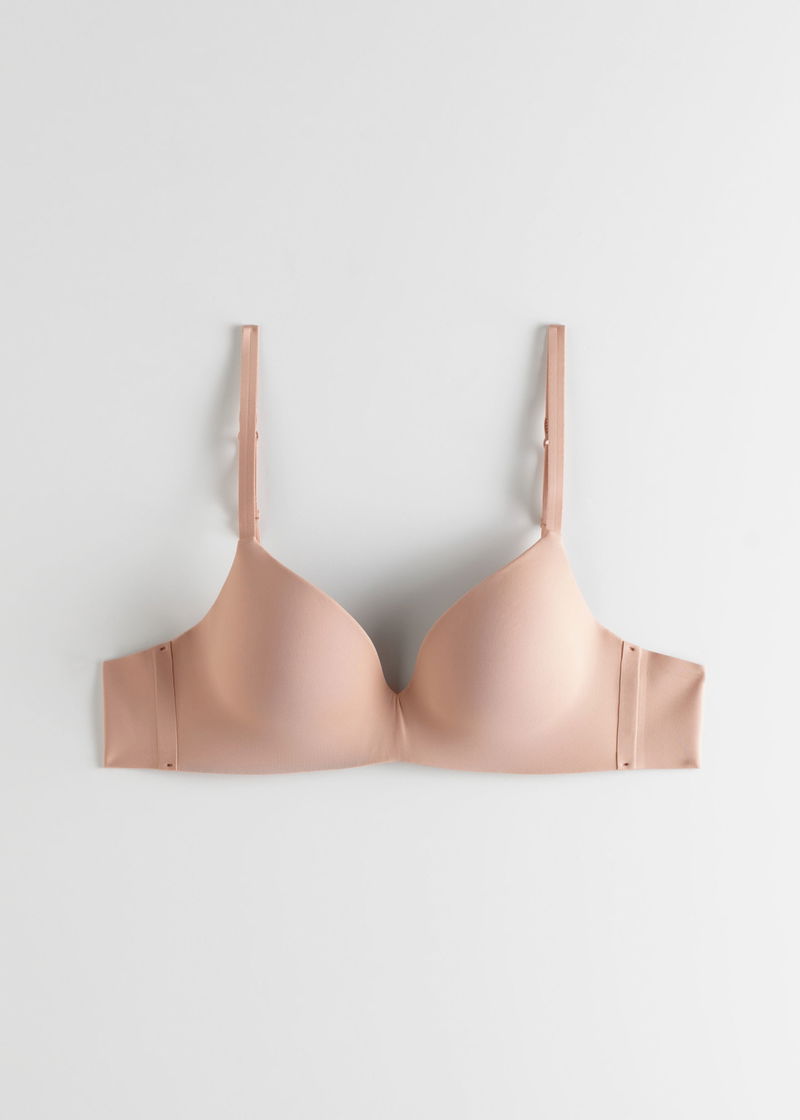 John Lewis ANYDAY Anya Padded Seam Free Bra, Black at John Lewis & Partners