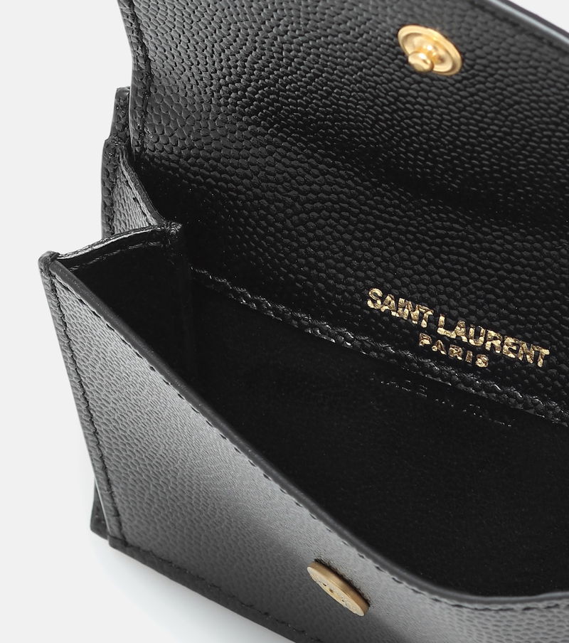 Saint Laurent Uptown Yellow Grain Leather Card Holder 582305 – Queen Bee of  Beverly Hills