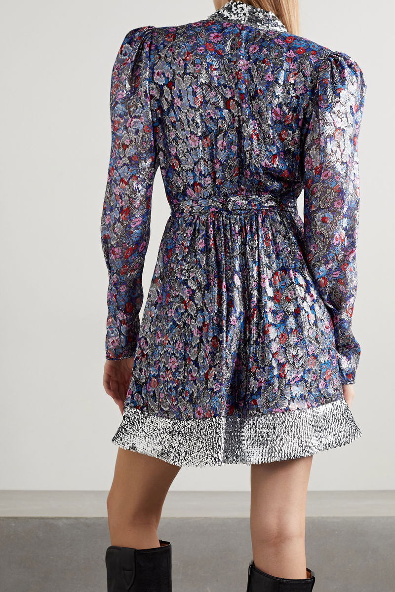 isabel marant glitter dress Isabel Marant Black glitter sequin mini dress – Loop Generation